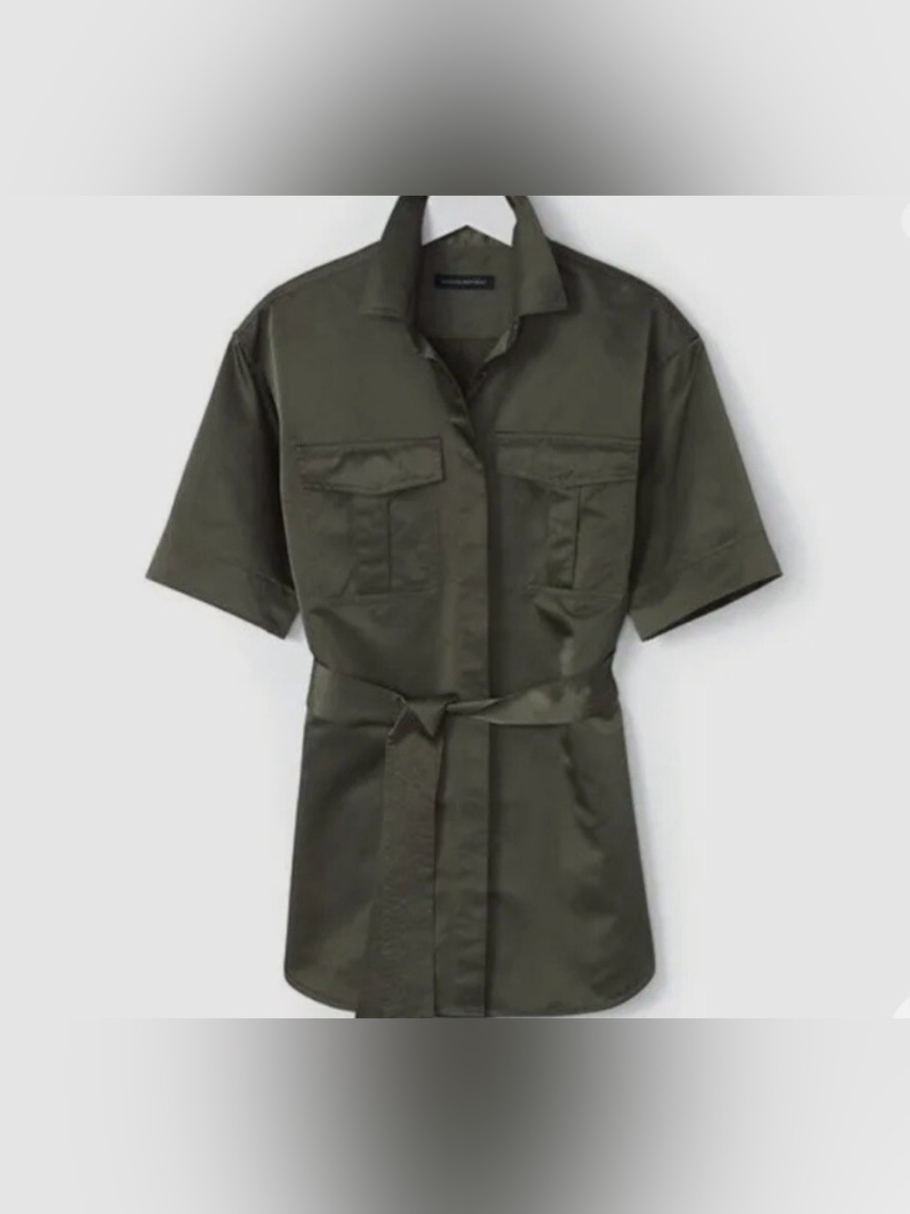 Banana Republic Olive Green Military mini dress/shirt